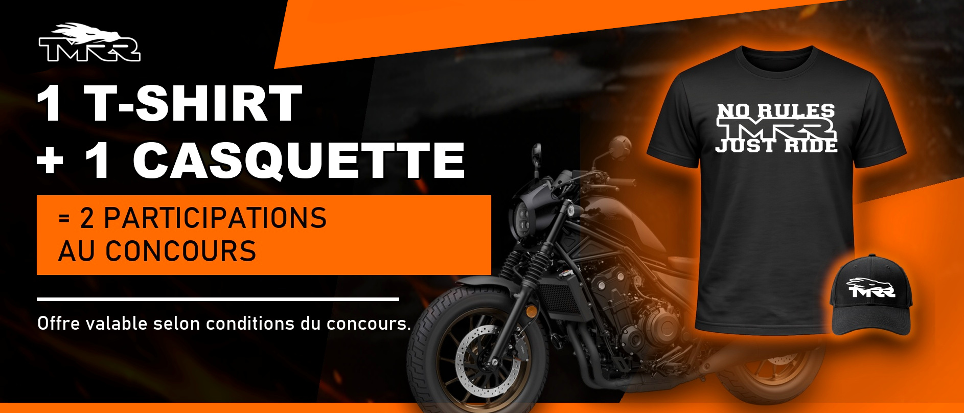 Ticket Rebel : 1 t-shirt + 1 casquette = 2 participations au concours