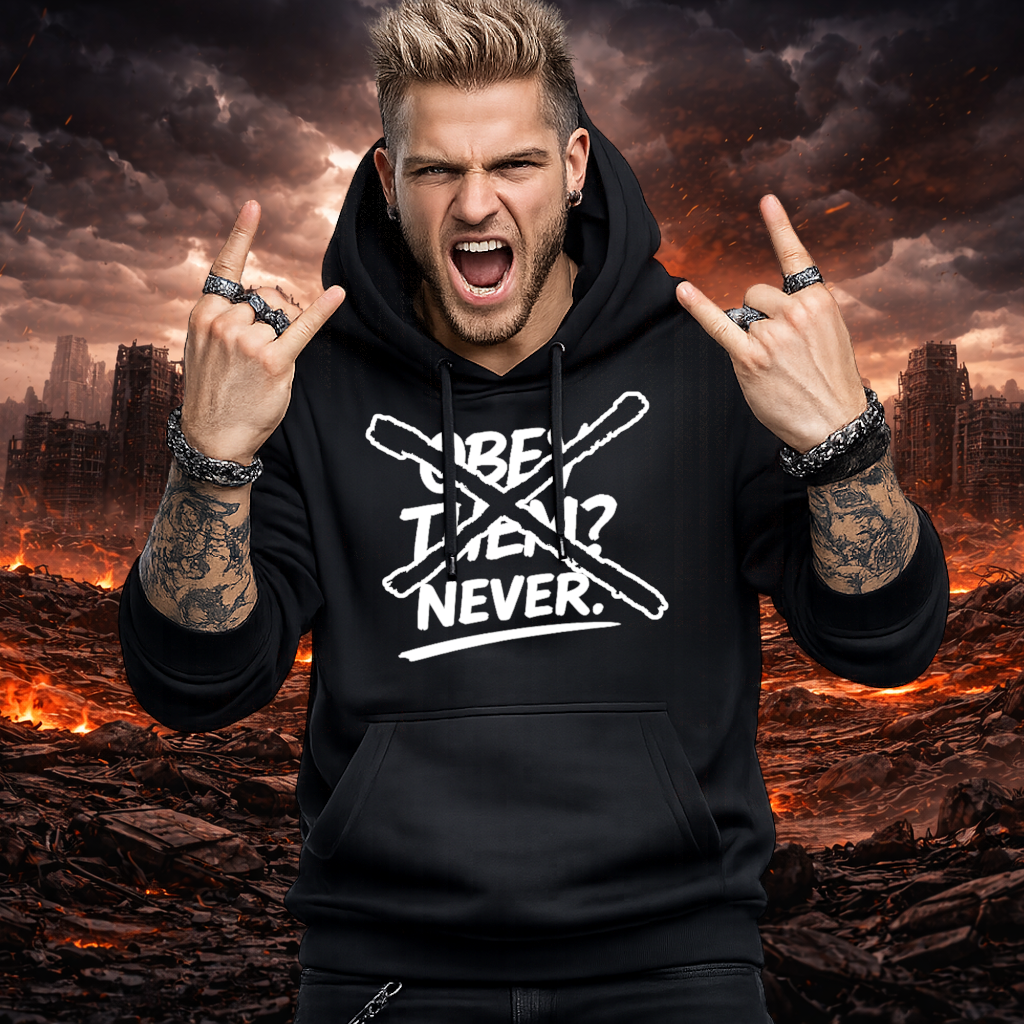 Hoodie Obey Them Never homme